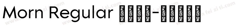 Morn Regular 语言英文字体转换